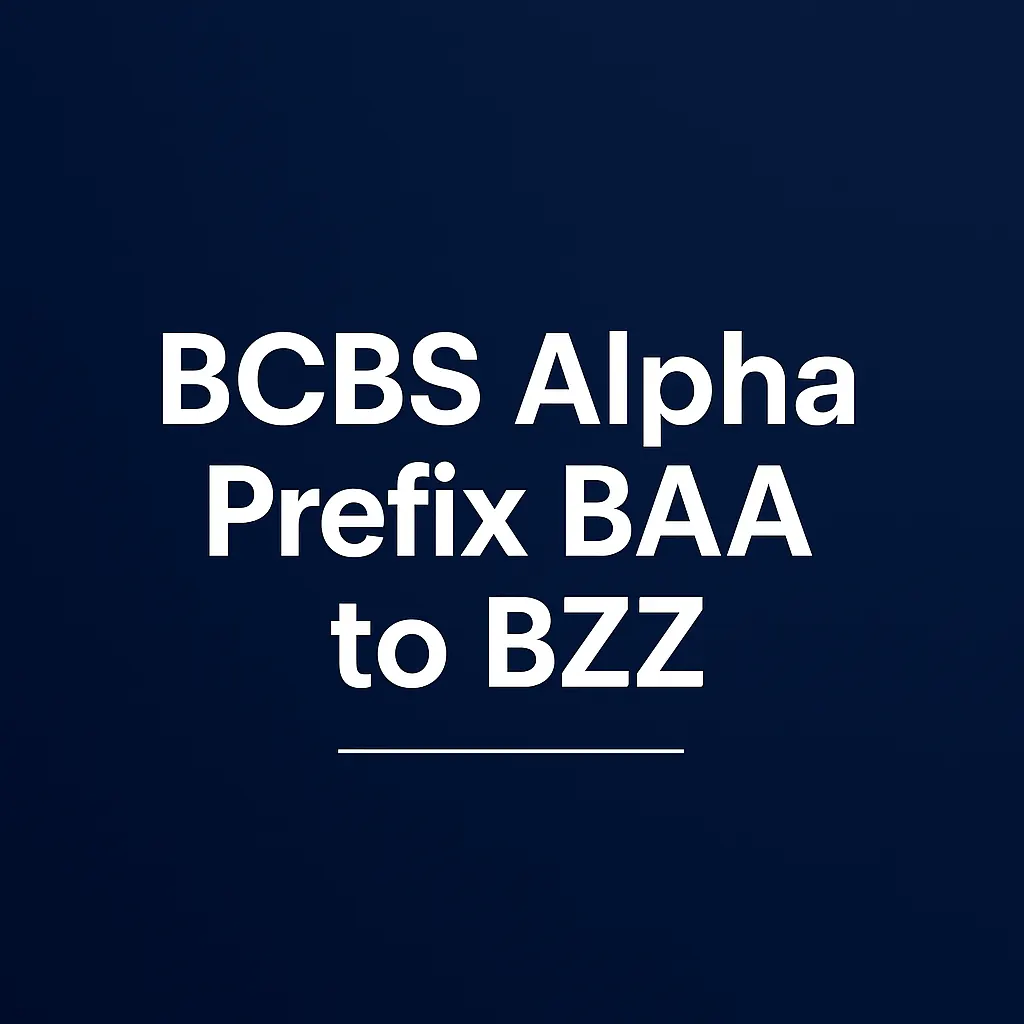 BCBS Alpha Prefix BAA to BZZ featured banner