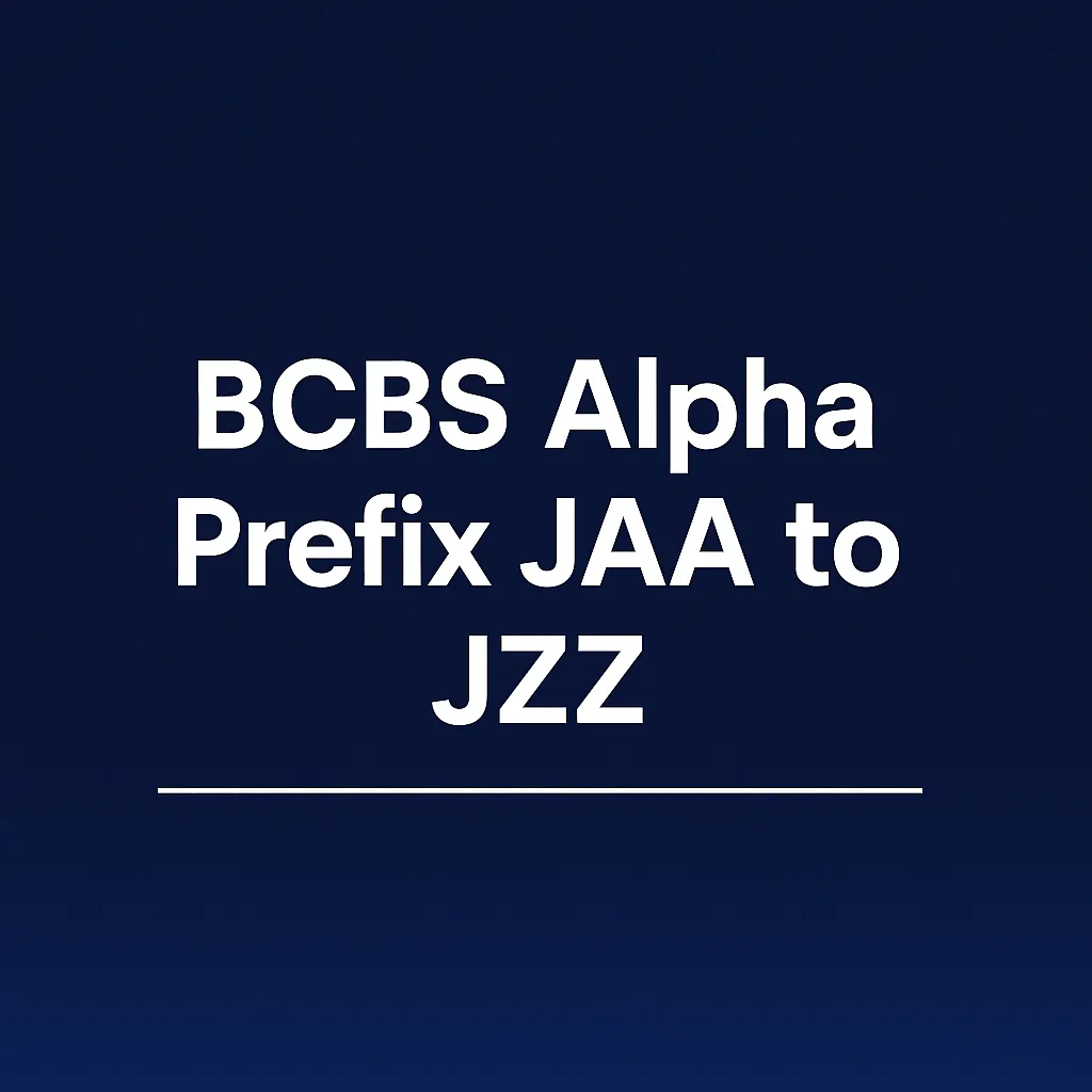 BCBS Alpha Prefix JAA to JZZ featured banner