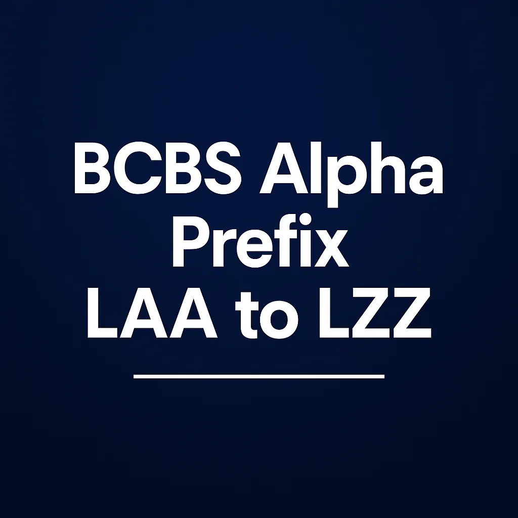 BCBS Alpha Prefix LAA to LZZ featured banner