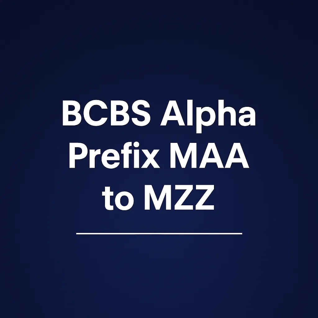 BCBS Alpha Prefix MAA to MZZ featured banner