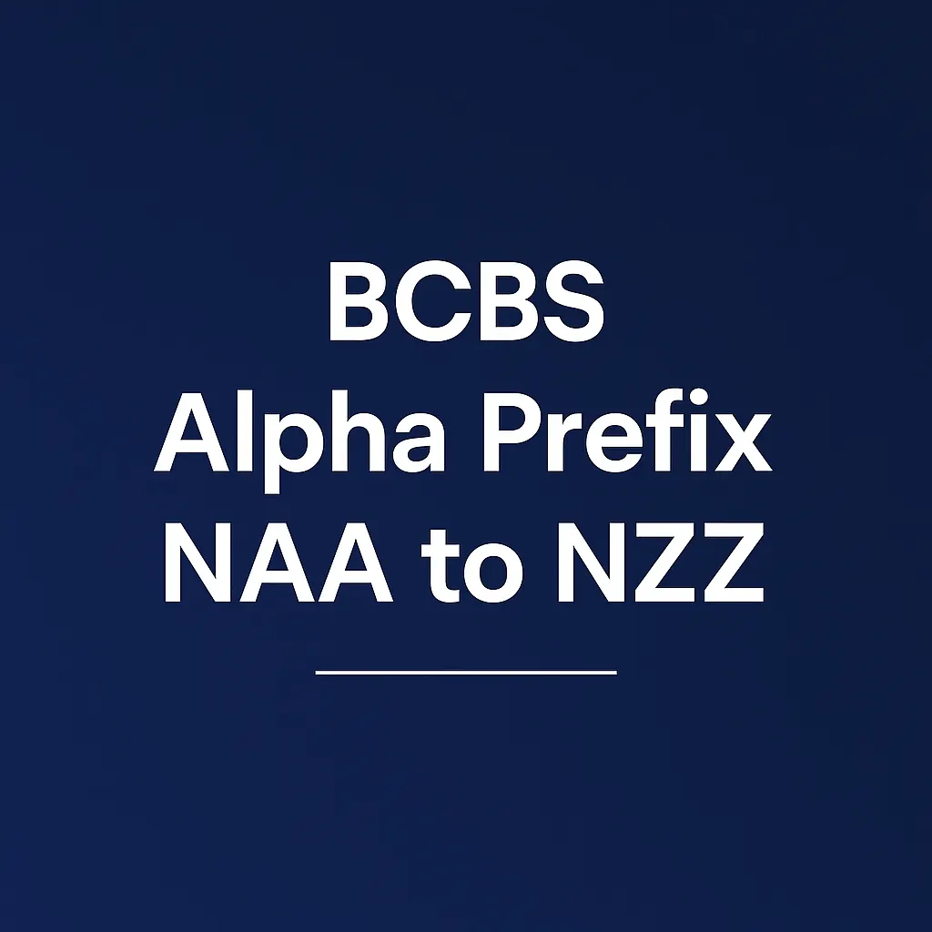 BCBS Alpha Prefix NAA to NZZ featured banner