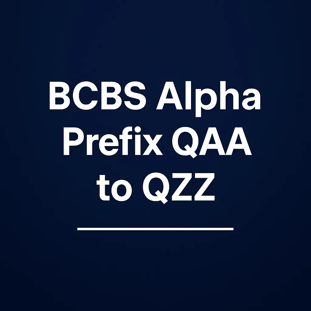 BCBS Alpha Prefix QAA to QZZ featured banner
