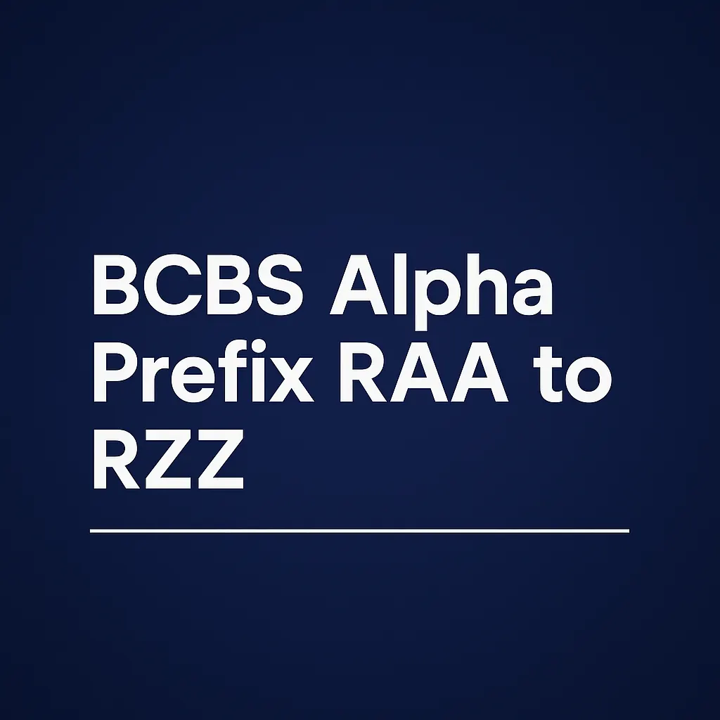 BCBS Alpha Prefix RAA to RZZ featured banner