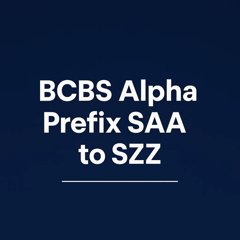BCBS Alpha Prefix SAA to SZZ featured banner