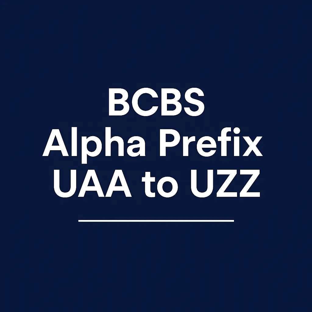 BCBS Alpha Prefix UAA to UZZ featured banner