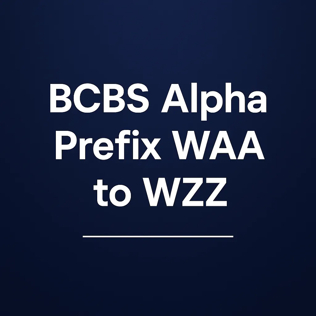 BCBS Alpha Prefix WAA to WZZ featured banner