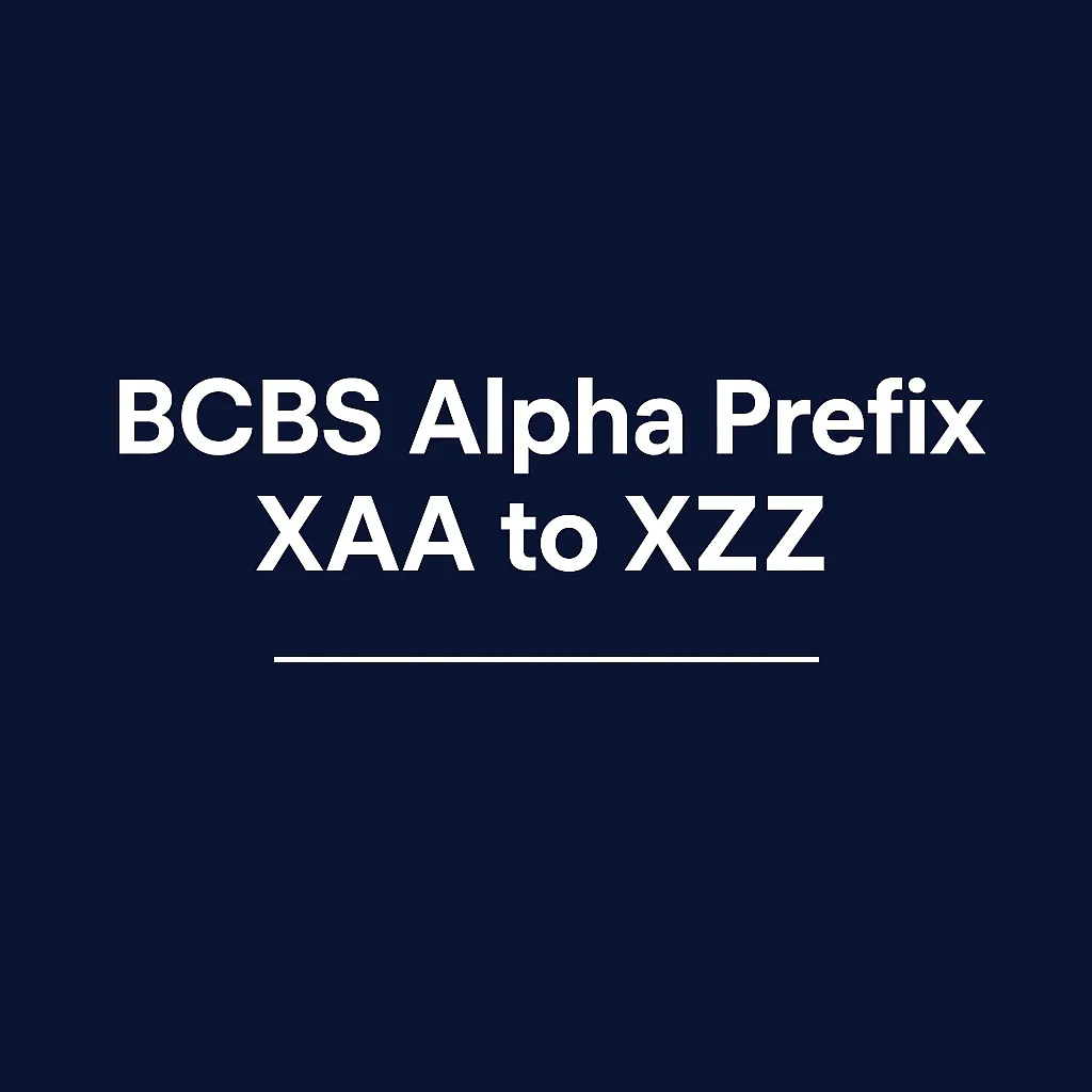 BCBS Alpha Prefix XAA to XZZ featured banner