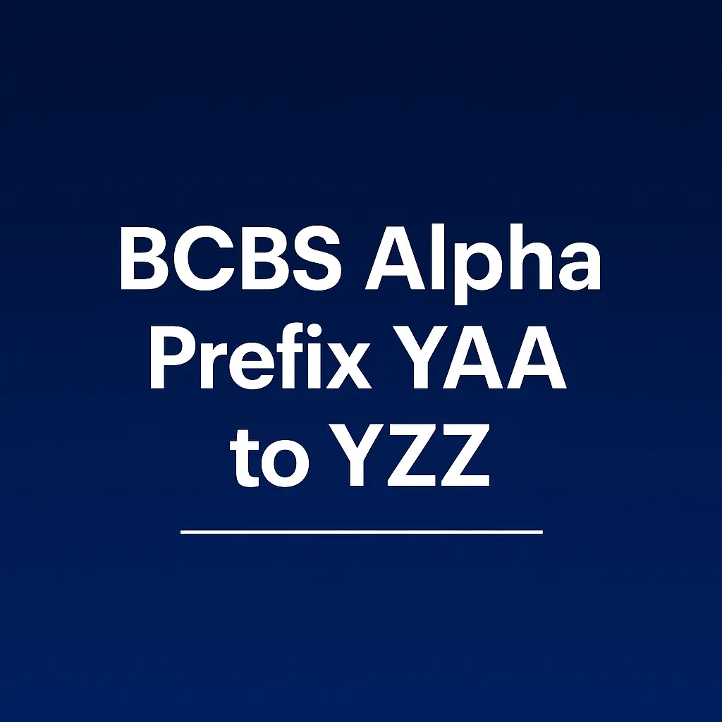 BCBS Alpha Prefix YAA to YZZ featured banner